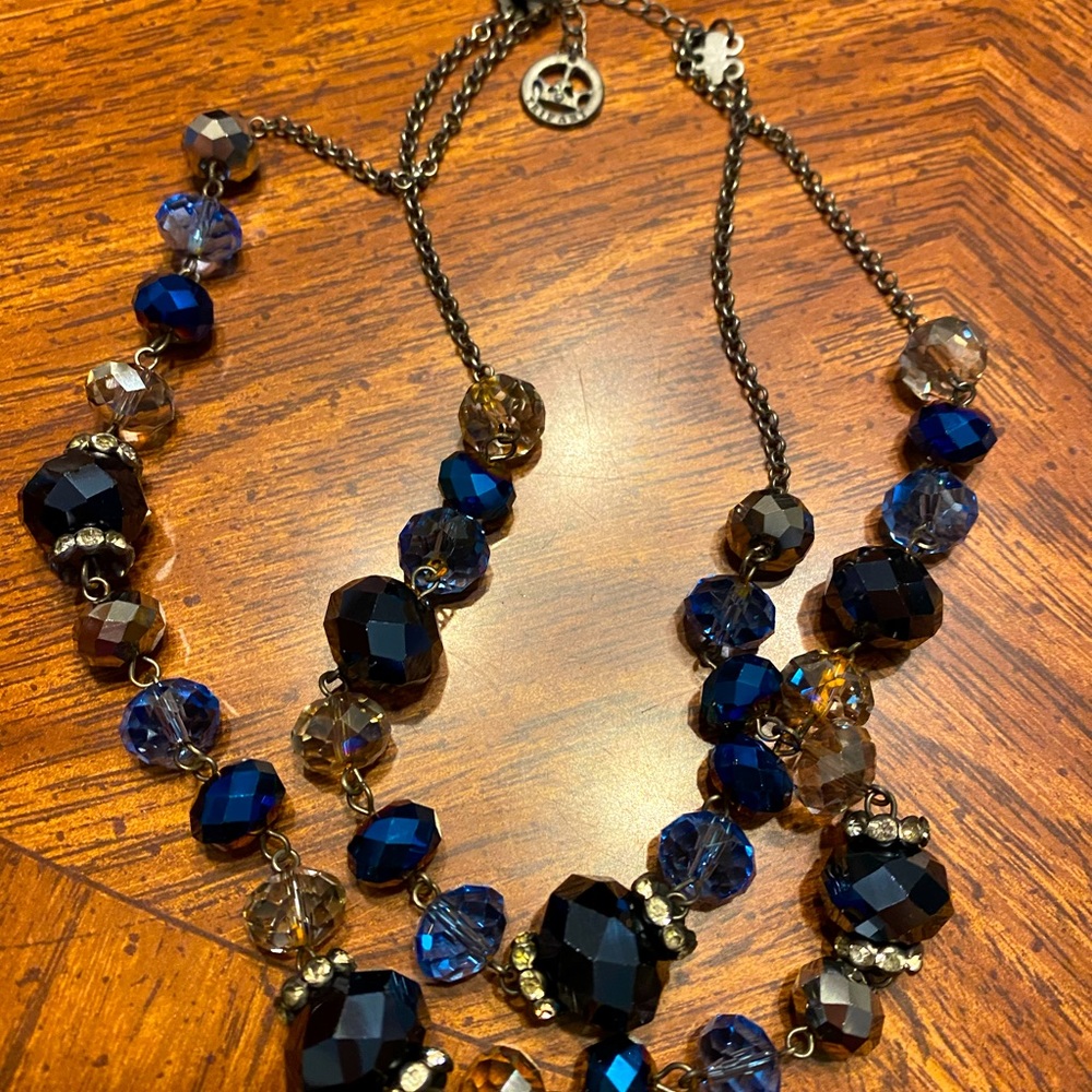 Blue crystal necklace